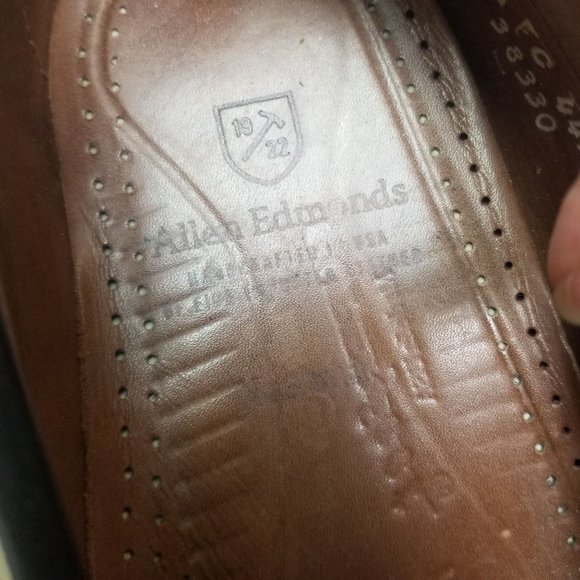 Allen Edmonds Mens 10C Black Leather Slip On Nashu main image 4